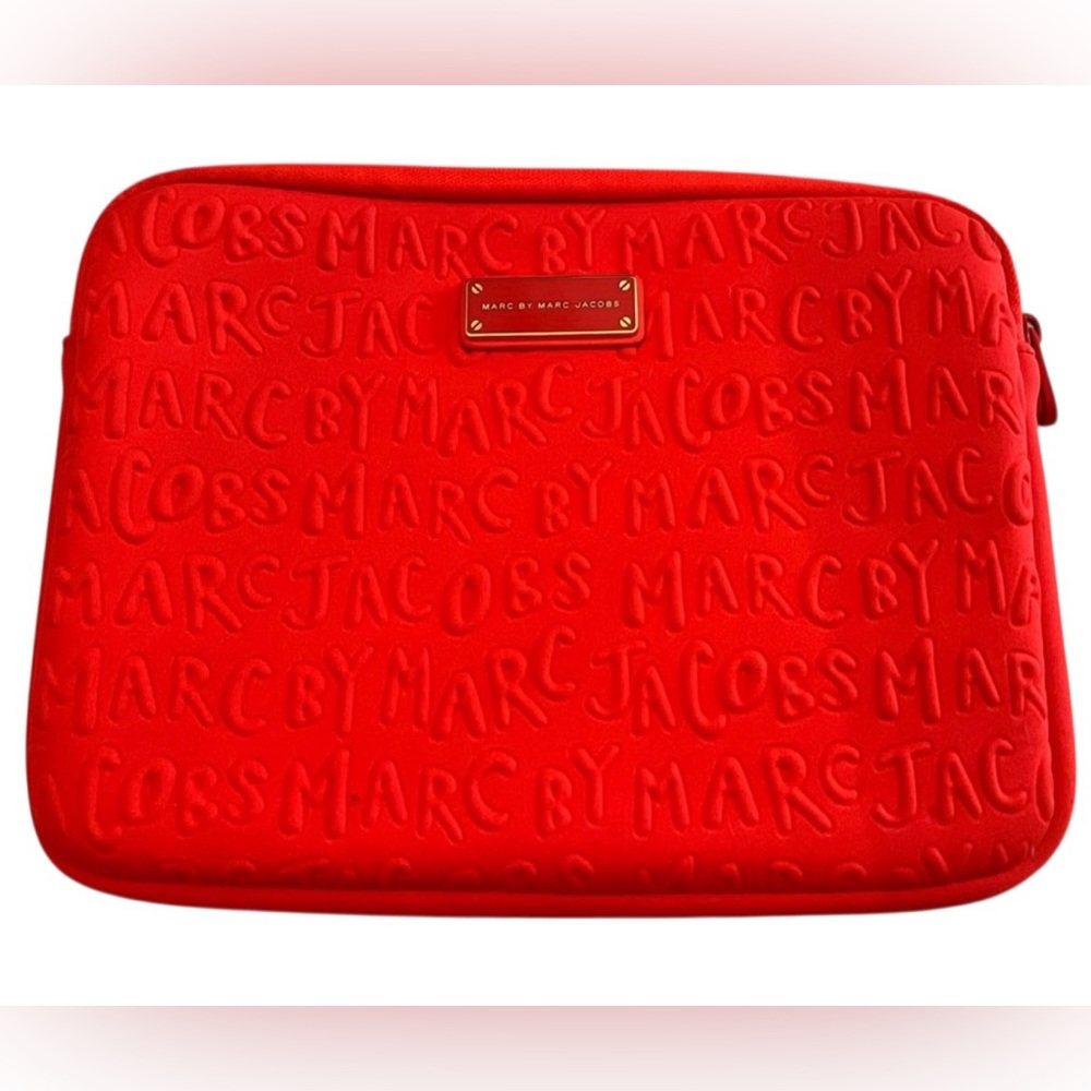 Marc By Marc Jacobs iPad case, bright orange/red color